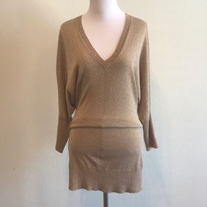 MNG Dresses - MNG Gold knit dress size S MNG Dresses - MNG Gold knit dress size S